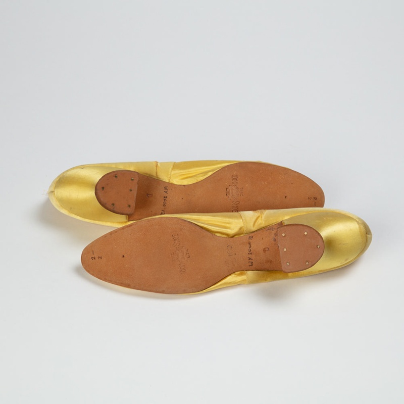 Shoes, Yellow Satin; The London Shoe Company Ltd; 1910