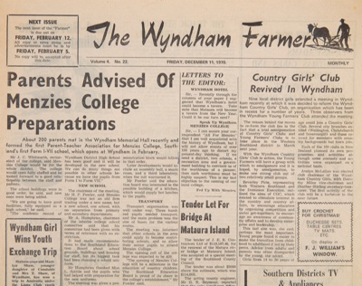The Wyndham Farmer, 1960s Editions; 1962-1969; WY.0000.1323