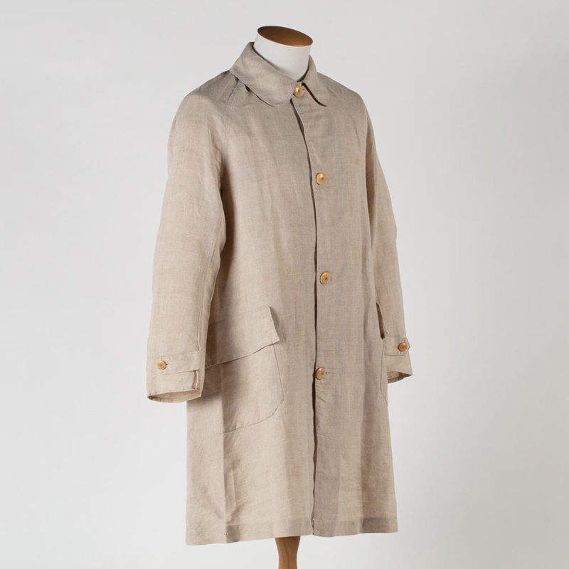 Overall, Beige Linen Coat; Defiance; 1970-1980; WY.1988.260 | eHive
