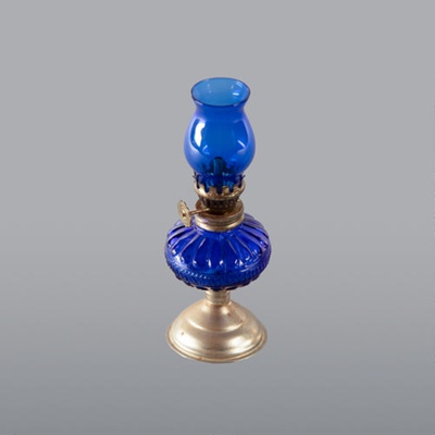 Lamp, Blue Oil Miniature; Unknown manufacturer; 1870-1920; WY.0000.1050
