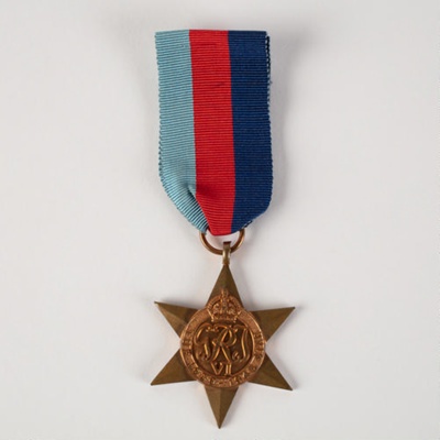 Medal, Military 1939-1945 Star; Unknown manufacturer; 1945; WY.1995.12.3