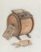 Pastel Drawing, Butter Churn And Pats [In Copyright]; Marshall, Jean; 1974-1988; WY.1997.41.8