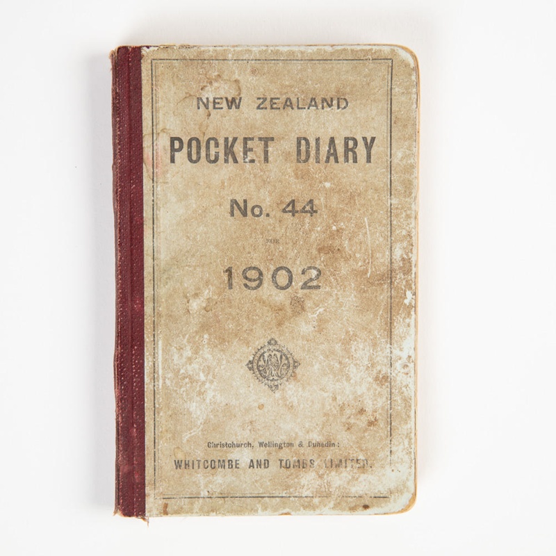 Diary, New Zealand Pocket Diary 1902; Unknown; 1902; WY.1995.70.2 eHive