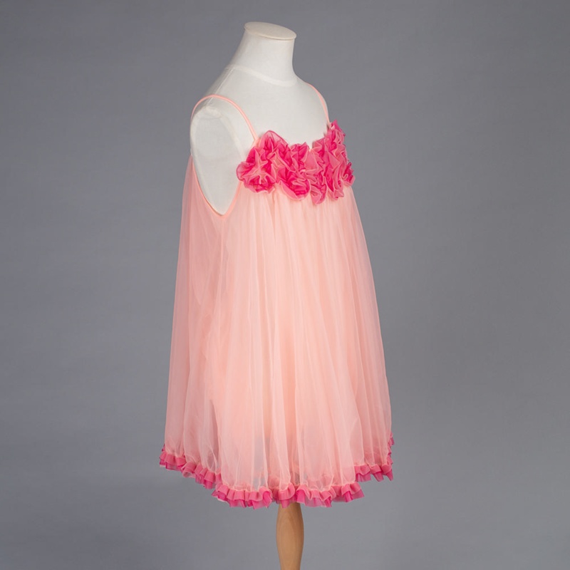 Nightdress, Pink Nylon; Laddaloc Lingerie Ltd; 19601970; WY.0000.878