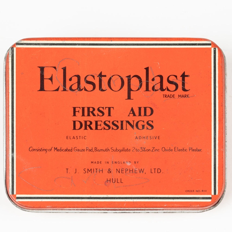 Tin, Elastoplast First Aid Dressings; Elastoplast; 19501960; WY.0000.