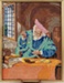 Embroidered Picture, Framed Man Weighing Gold			
; Phyll Mitchell; 1970-1980; WY.2015.2.2