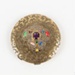 Powder Compact, Gold with Ornamental Coloured Stones; Unknown manufacturer; 1950-1955; WY.1995.21