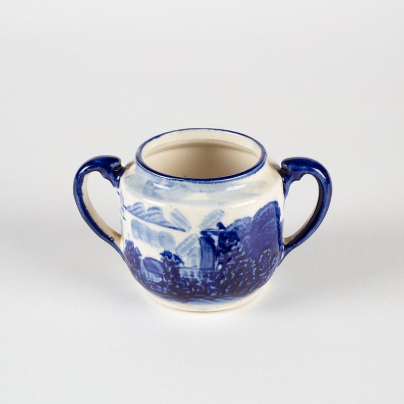 Sugar Bowl, Blue Windmill; Unknown manufacturer; 19301940; WY.1988.93.