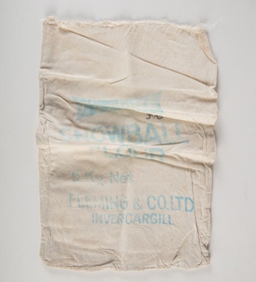 Bag, Fleming's Snowball Flour; Fleming & Co; 1970-1980; WY.1988.203.3