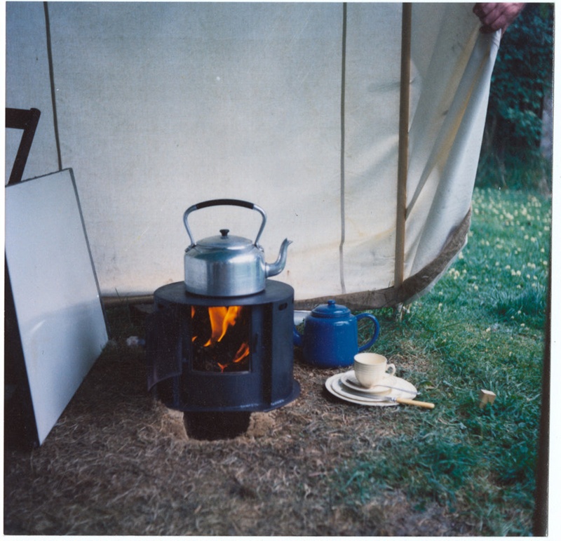 Photograph, Solid Fuel Tent Stove with Kettle; Unknown photographer