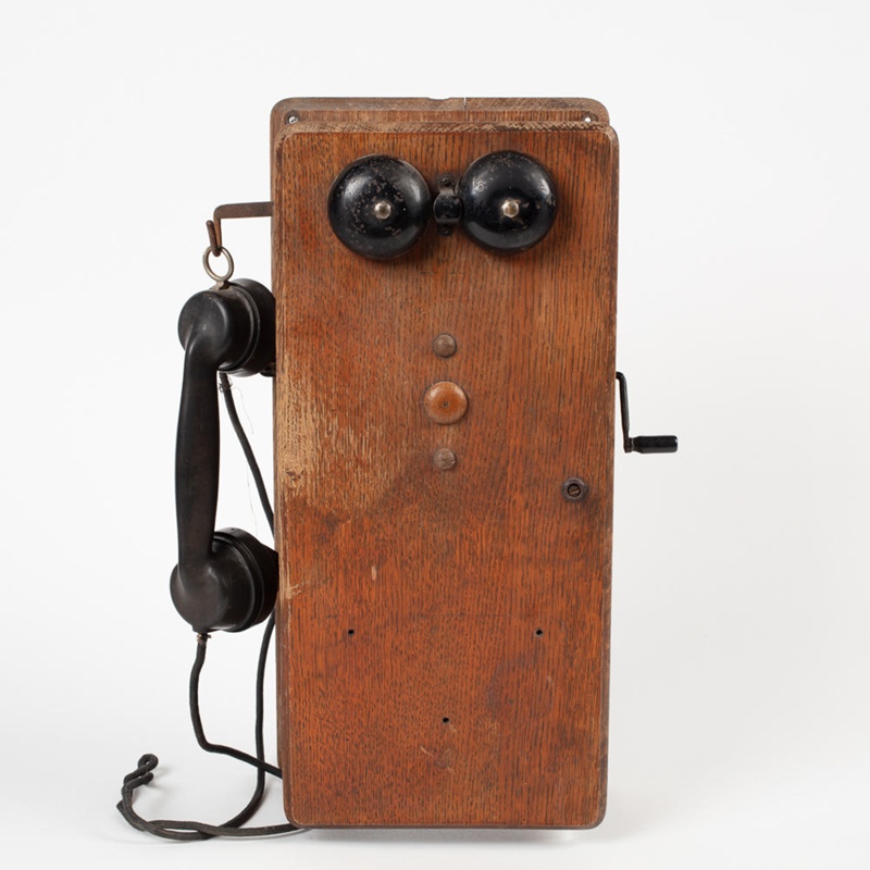 1912 wood metal wall hanging retro Antique phone Vintage corded telephone  F013