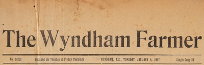 The Wyndham Farmer, 1942 Editions; 1942; WY.0000.589