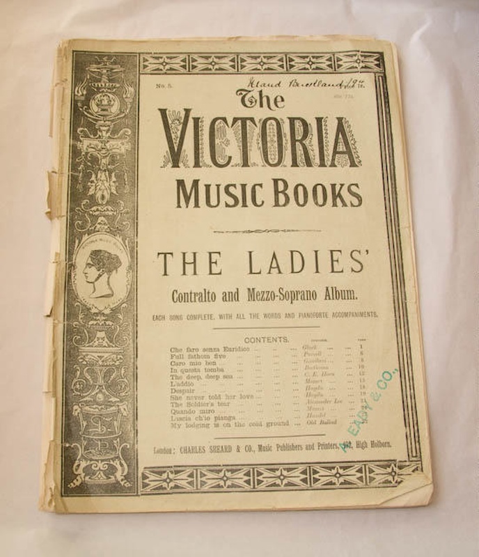 Sheet music, 'The Victoria Music Book'; Charles Sheard & Co.; XHH.774