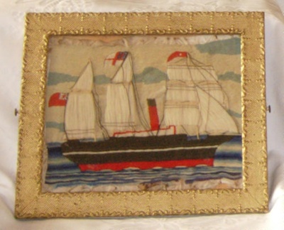 Framed Embroidery - Wool on Cloth; 1977-0222-1 