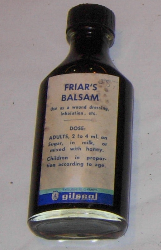 Bottle of Friars Balsam; 200228231 Pahiatua & Districts Museum