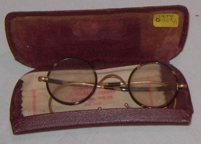 Spectacles in Case; Raymond C Mills; c1925; 1977-0202-1 