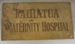Brass Plaque - Pahiatua Maternity Hospital; 2006-2988-1 