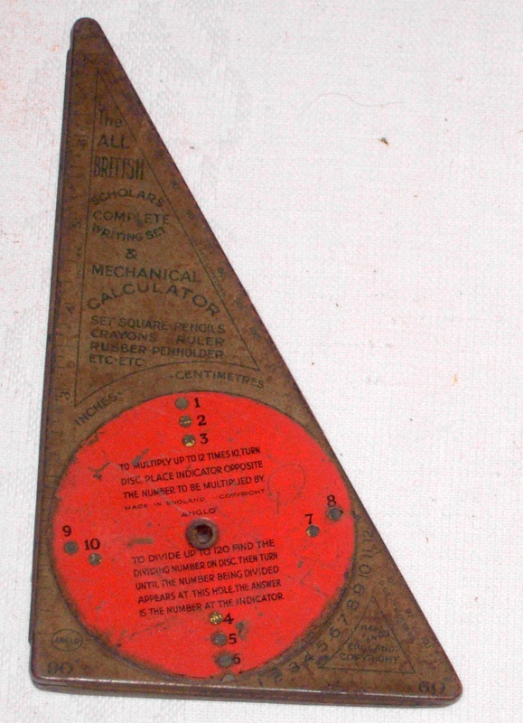 Mechanical Calculator, Set Sq's, Protractors; Anglo; 200832271 on NZ