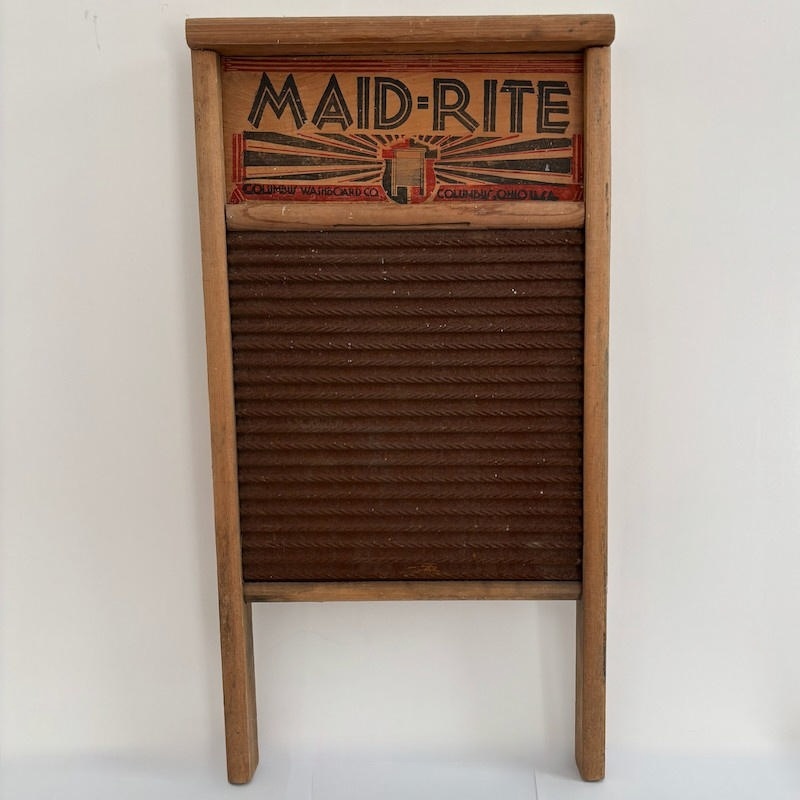 Washboard, Maid-Rite No. 2072; Columbus Washboard Company; c. 1900