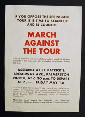 'Sharps of Sabotage' from the 1981 Springbok Tour; Manawatu March Against the Springbok Tour Organising Committee; 1981; 93/483/8