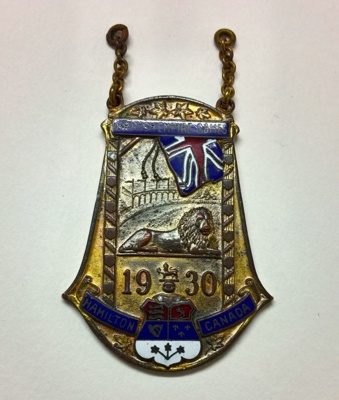 1930 British Empire Games Participation Medal; Klein and Blinkley Jewelers; 1930 