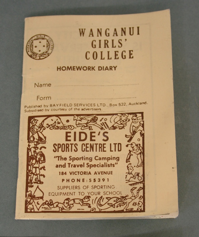 DIARY, HOMEWORK; Wanganui Girls' College