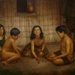Maori Children playing Knucklebones, Gottfried Lindauer, 1907, 1915/2/21