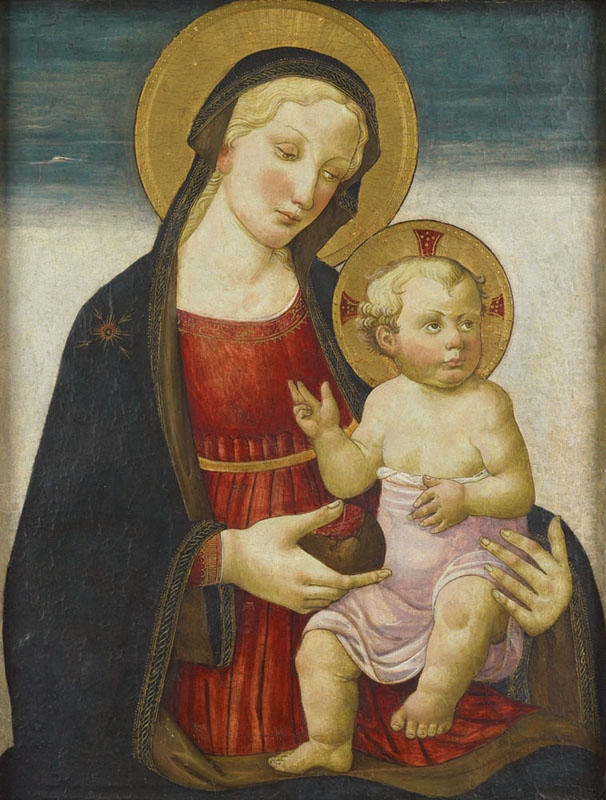 Madonna and Child with Pomegranate ; Master of San Miniato; c 1470; 2 ...
