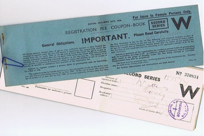 Social Security Registration Fee Coupon Book; 762/10