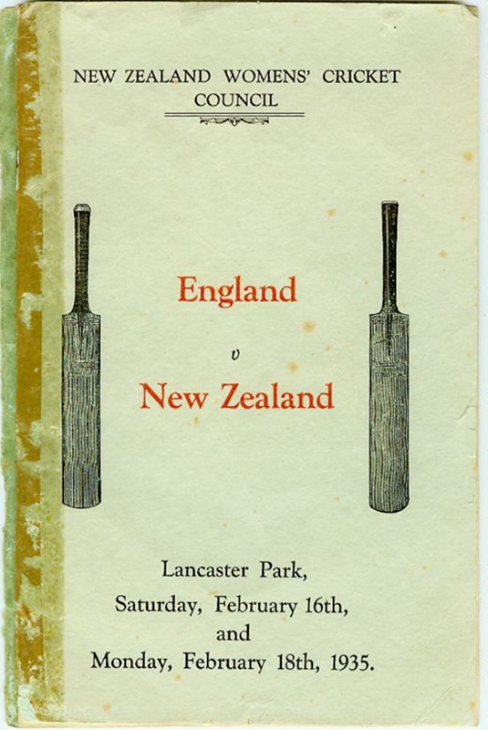 Programme New Zealand Women S Team V England Women Lancaster Park Christchurc On Nz Museums