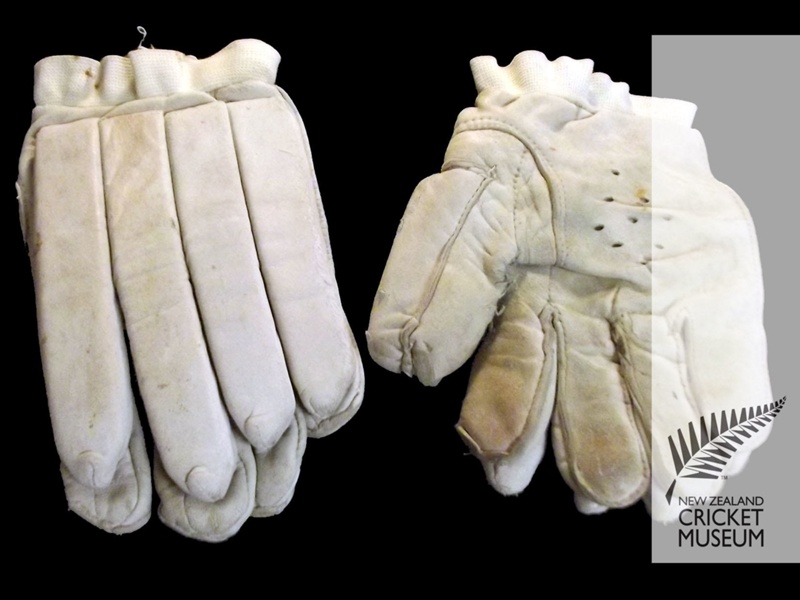 Gloves: Bert Sutcliffe's batting gloves; c. 1960; NCM1383 | eHive