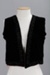 Waistcoat, Black velvet with beaded trim; Unknown maker; 1920-1940; RI.W2017.3616.5