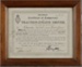 Framed certificate, David Boniface, Traction-Engine Driver; Unknown printer; 1936; RI.FW2021.370