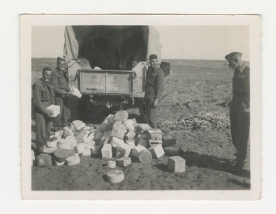 Photograph, Special delivery in the Desert 1940s. image item