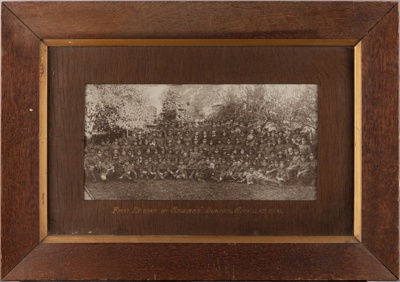 Framed photograph, First Reunion of Anzacs Dunedin, 25 April 1916; Unknown photographer; 1916; RI.FW2021.155