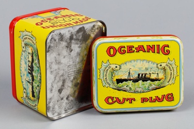 oceanic cut plug tobacco tin Vintage by Scotten Dillon Company of Detroit Michigan - Tobacciana Collectible Tin Tin, Tobacco, Oceanic cut plug;