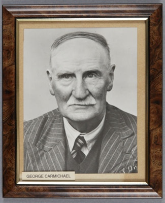 Framed photograph, George Carmichael; Unknown photographer; 1950-1960; RI.FW2021.420