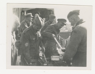 Photograph, Christmas Dinner, Army style 1942. image item