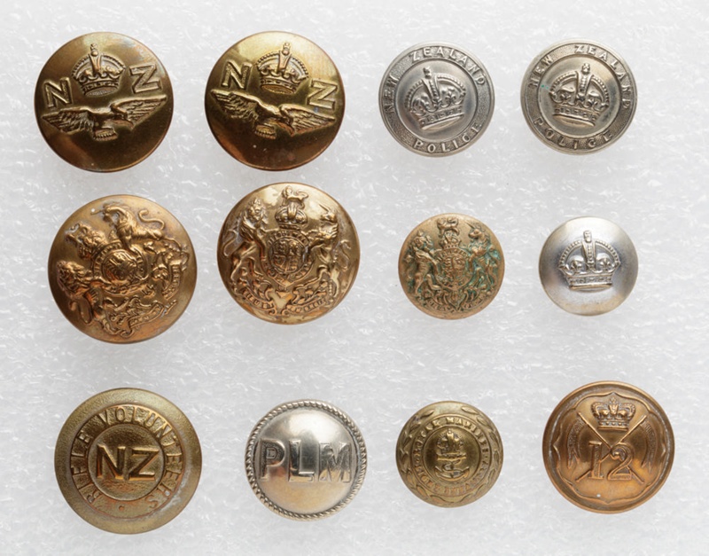 Buttons, Uniform, Assorted, Military and police; J. R. Gaunt & Sons