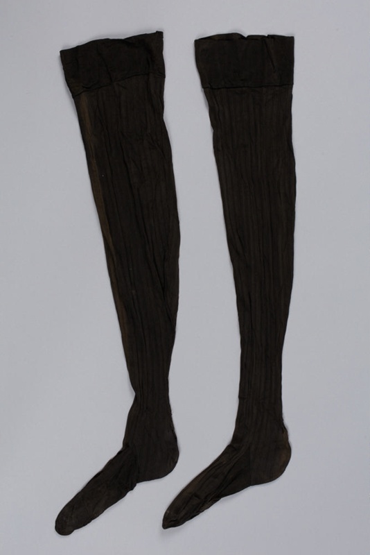 Stockings, Silk, Black; Unknown maker; 19201950; RI.CL94.107 eHive