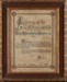Framed certificate, Otago Representative Volunteers 1872; Unknown maker; 1872; RI.FW2021.051