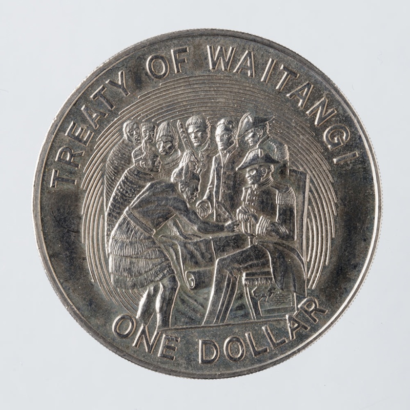 Coin, One NZ dollar, Treaty of Waitangi