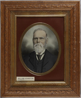 Framed photograph, Opalotype, Portrait of William Johnston; Unknown photographer; 1895-1905; RI.FW2021.269