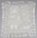 Tablecloth, Filet crochet, Girl with cat and tree; Unknown maker; 1900-1920; RI.TL94.36