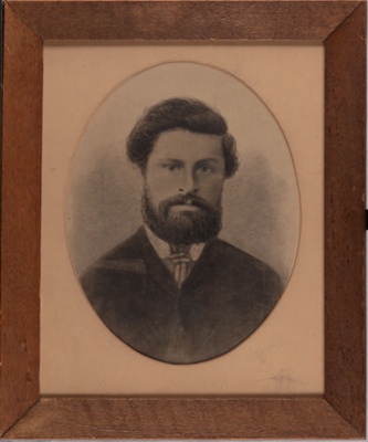 Framed photograph, Unidentified man; Unknown photographer; 1880-1900; RI.FW2021.150