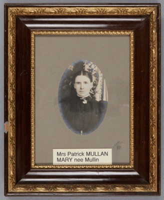 Framed photograph, Mary Mullan; The Hardie Shaw Studios; 1890-1910; RI.FW2021.023