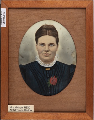 Framed photograph, Opalotype of Agnes Reid; Unknown photographer; 1866-1876; RI.FW2021.168