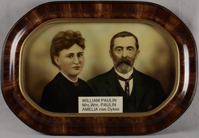 Framed photograph, William and Amelia Paulin; Unknown photographer; 1880-1900; RI.FW2021.122