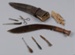 Knife, Kukri (Gurkha knife) and scabbard with accessories; Unknown maker; 1870-1920; RI.RT64
