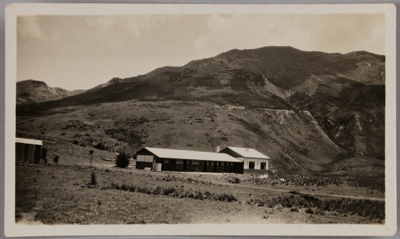 Photograph, Building and hills; Unknown photographer; 1920-1945; RI.P0000.198